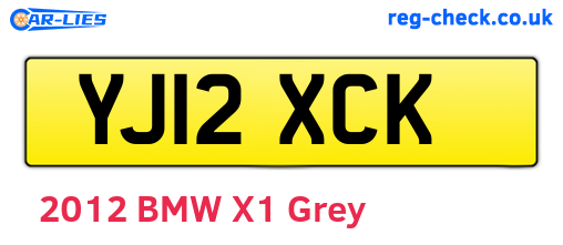 YJ12XCK are the vehicle registration plates.