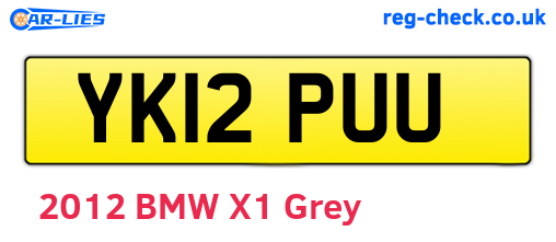 YK12PUU are the vehicle registration plates.