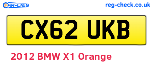 CX62UKB are the vehicle registration plates.