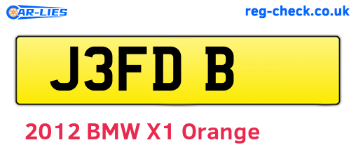 J3FDB are the vehicle registration plates.
