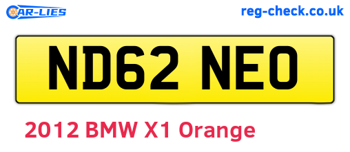 ND62NEO are the vehicle registration plates.