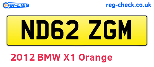 ND62ZGM are the vehicle registration plates.