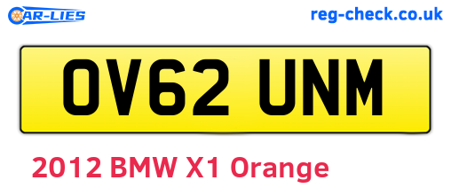 OV62UNM are the vehicle registration plates.