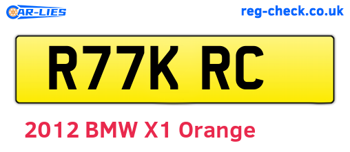 R77KRC are the vehicle registration plates.