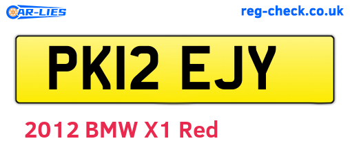 PK12EJY are the vehicle registration plates.