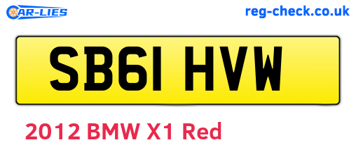SB61HVW are the vehicle registration plates.