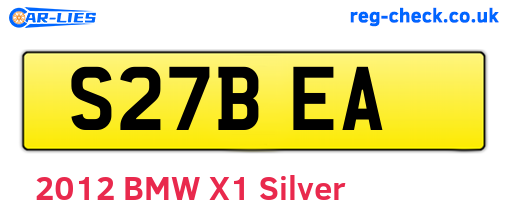 S27BEA are the vehicle registration plates.