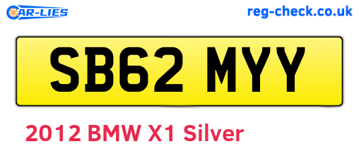 SB62MYY are the vehicle registration plates.