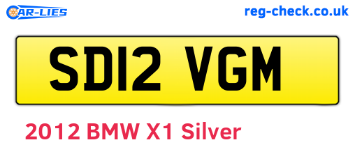 SD12VGM are the vehicle registration plates.