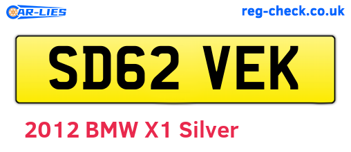SD62VEK are the vehicle registration plates.