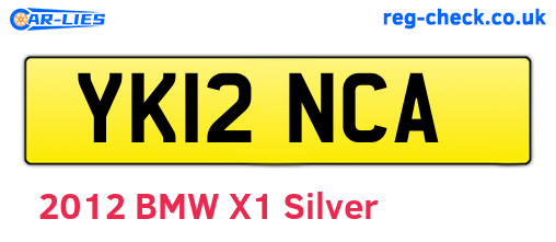 YK12NCA are the vehicle registration plates.