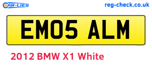 EM05ALM are the vehicle registration plates.