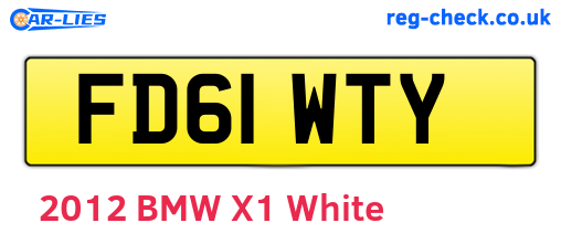 FD61WTY are the vehicle registration plates.
