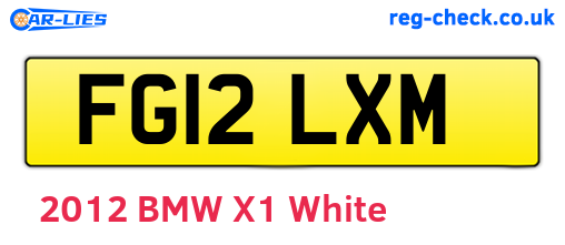 FG12LXM are the vehicle registration plates.