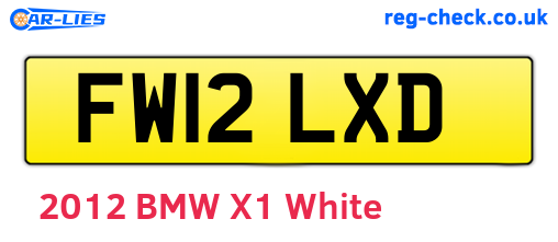 FW12LXD are the vehicle registration plates.