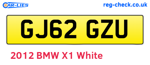 GJ62GZU are the vehicle registration plates.