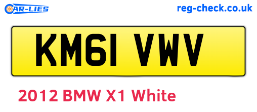 KM61VWV are the vehicle registration plates.