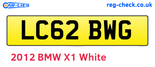 LC62BWG are the vehicle registration plates.