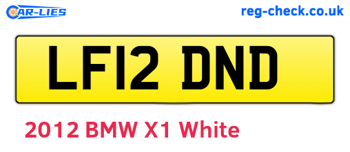 LF12DND are the vehicle registration plates.