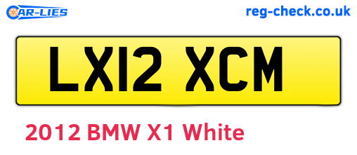 LX12XCM are the vehicle registration plates.