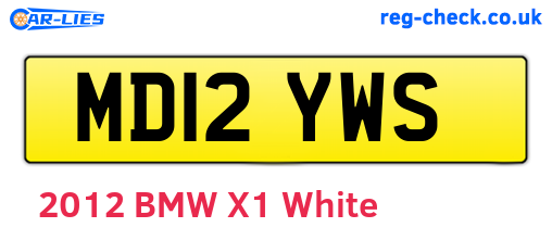 MD12YWS are the vehicle registration plates.