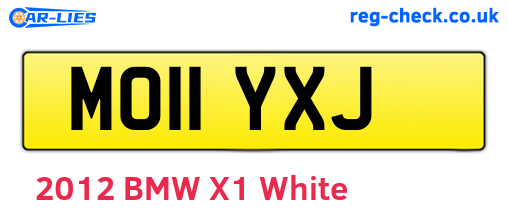 MO11YXJ are the vehicle registration plates.