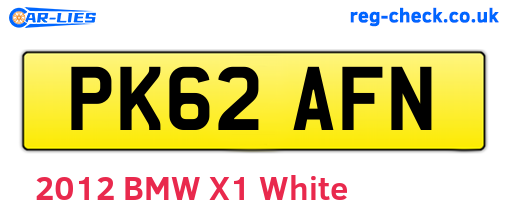PK62AFN are the vehicle registration plates.