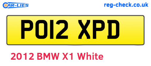PO12XPD are the vehicle registration plates.
