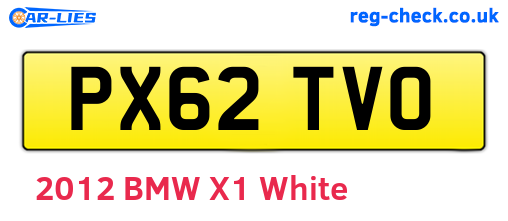 PX62TVO are the vehicle registration plates.