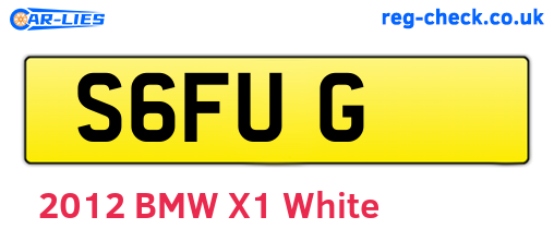 S6FUG are the vehicle registration plates.