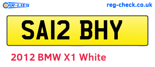 SA12BHY are the vehicle registration plates.