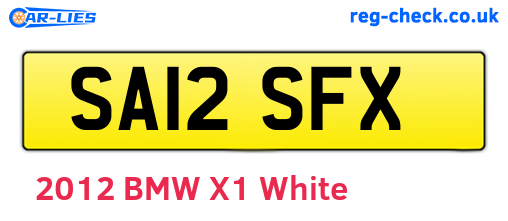 SA12SFX are the vehicle registration plates.