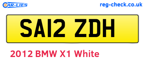 SA12ZDH are the vehicle registration plates.