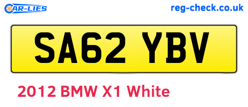 SA62YBV are the vehicle registration plates.