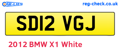 SD12VGJ are the vehicle registration plates.
