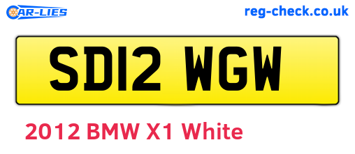 SD12WGW are the vehicle registration plates.