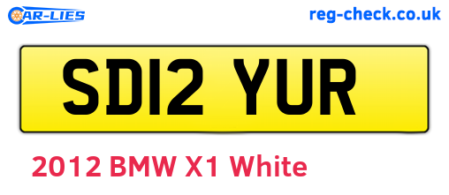 SD12YUR are the vehicle registration plates.
