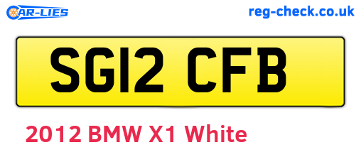 SG12CFB are the vehicle registration plates.