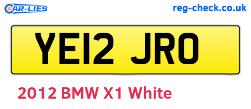 YE12JRO are the vehicle registration plates.