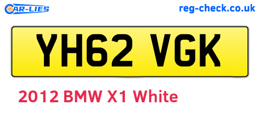 YH62VGK are the vehicle registration plates.
