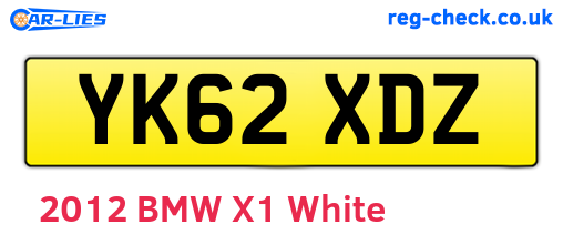 YK62XDZ are the vehicle registration plates.
