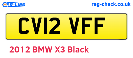CV12VFF are the vehicle registration plates.