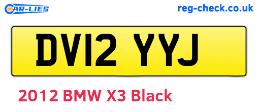 DV12YYJ are the vehicle registration plates.