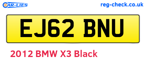 EJ62BNU are the vehicle registration plates.