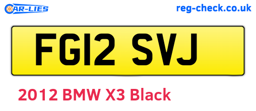 FG12SVJ are the vehicle registration plates.
