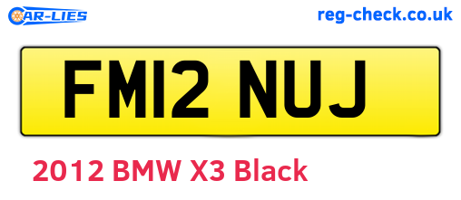 FM12NUJ are the vehicle registration plates.