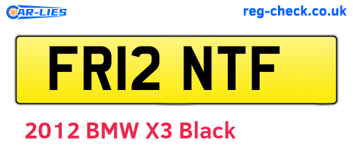 FR12NTF are the vehicle registration plates.