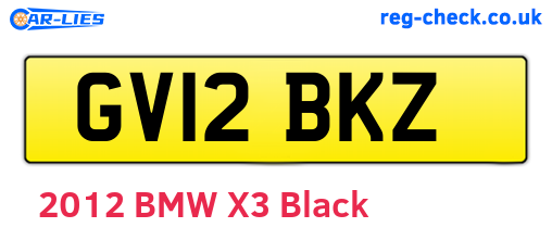 GV12BKZ are the vehicle registration plates.