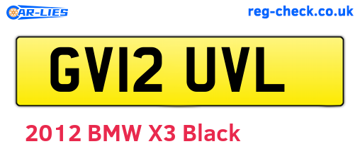 GV12UVL are the vehicle registration plates.