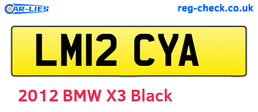 LM12CYA are the vehicle registration plates.